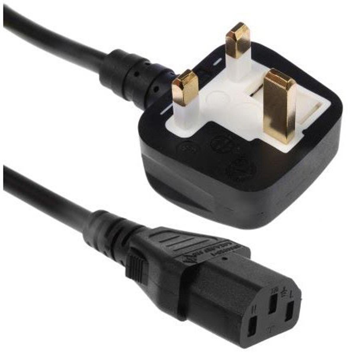 Standard Heavy Duty Computer Power Cord with fuse Power Cable.