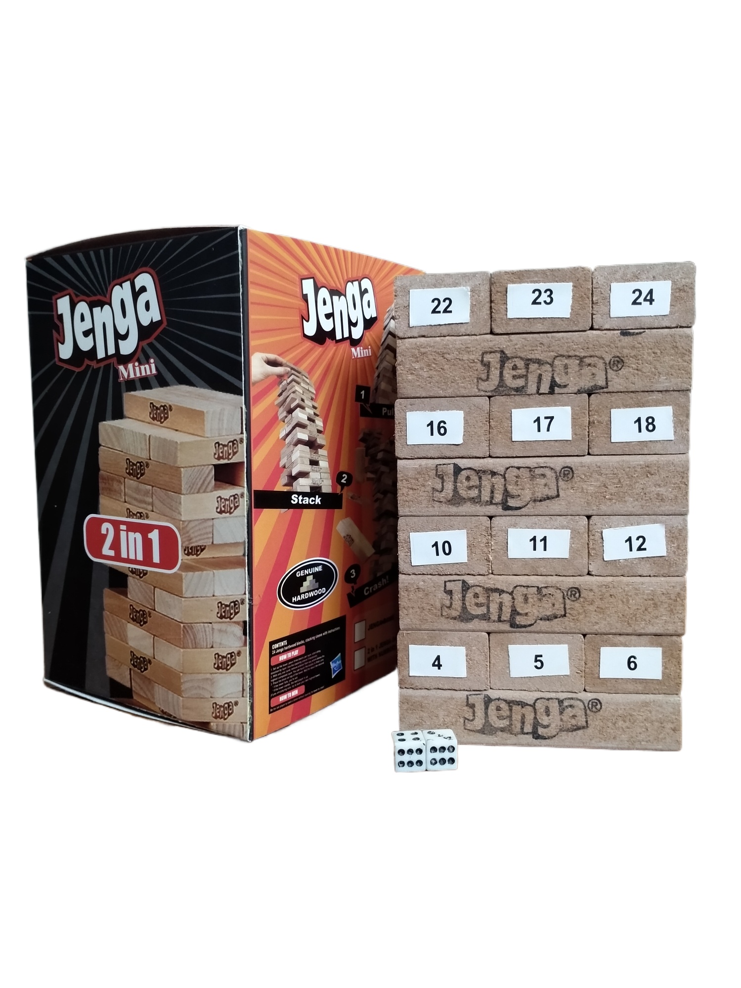 Classic Hasbro Gaming Jenga Tower Wooden Blocks Game 54 Pcs Pieces - Wood Toy.