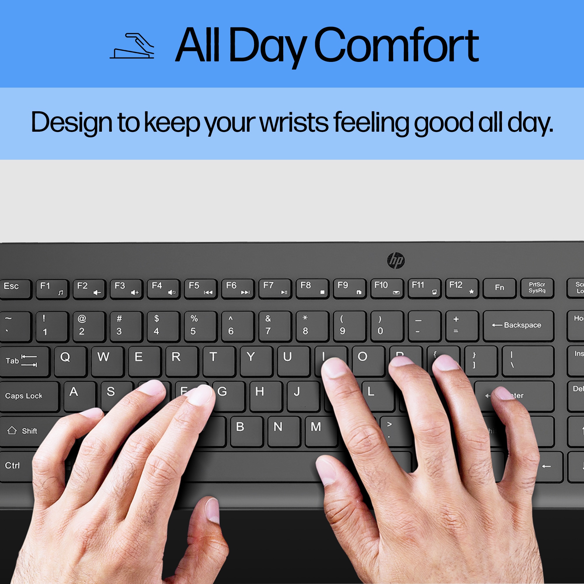 HP Wired Keyboard Reliable Typing Performance Durable Build For Everyday Typing Responsive Key Feedback For Gaming and Work