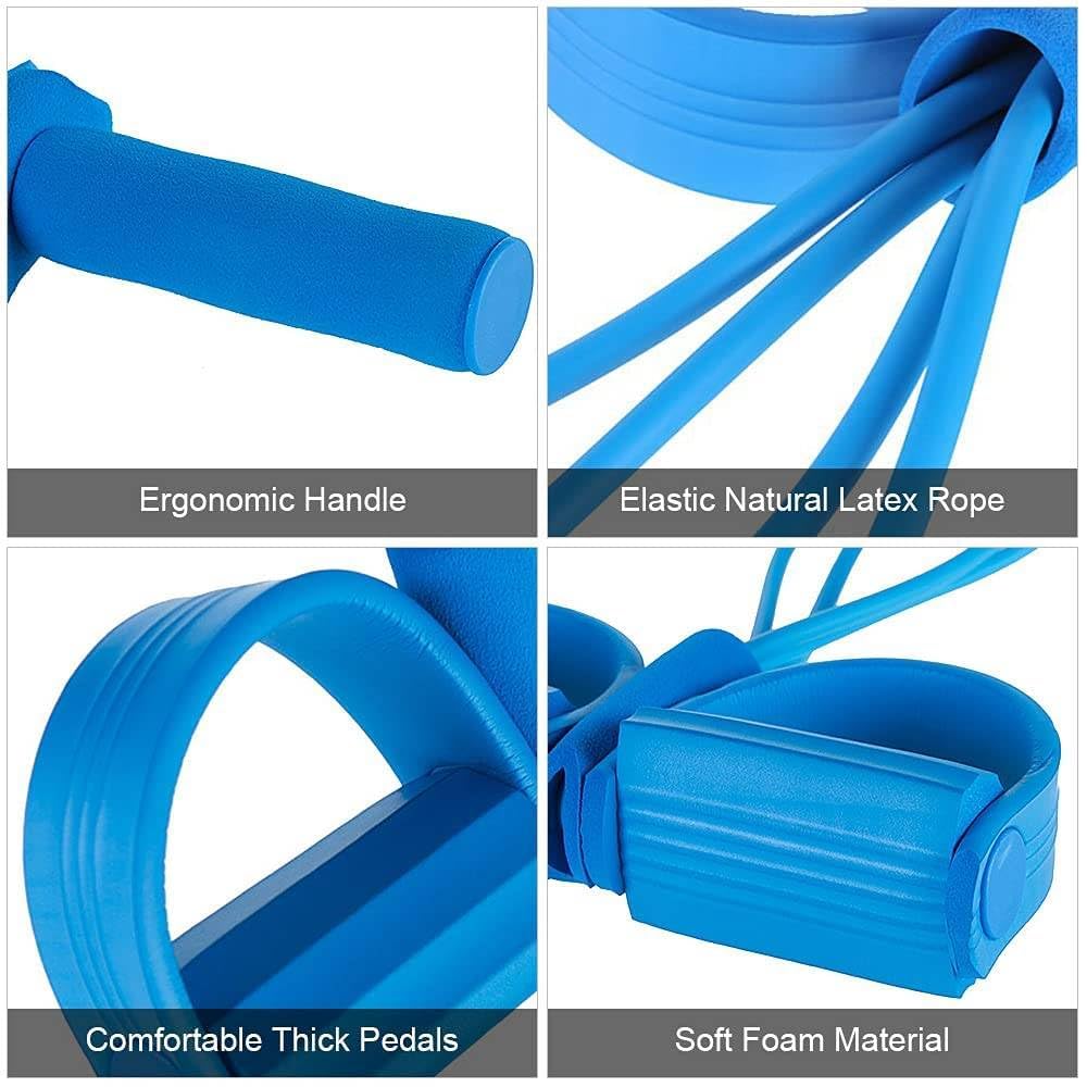 Fitness Four Latex Tubes Tummy Trimmer for Men & Women - Ab Exercise Equipement, Abdominal Workout for Home & Gym Use - Stomach, Abs, Belly Exercise