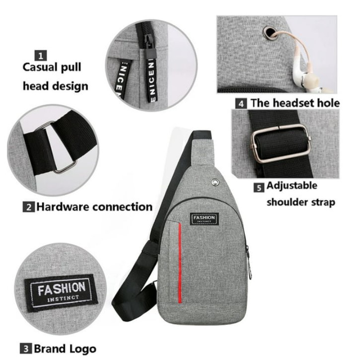 Men Chest Shoulder Bag Crossbody Mini Backpack Backpack for Mobile and Accessories Light Weight Bag use for Boys and Girls Men's Handbags Oxford Bag for Man