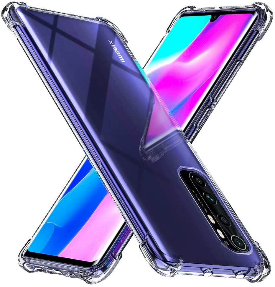 Custodia Moex Aero Per Xiaomi Mi Note 10 Lite - Silicone Trasparente Ultra Sottile, Antiurto, Con Microborchie Antisacca D'Aria