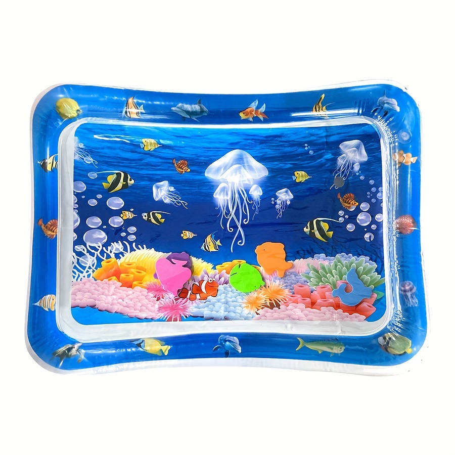 Premium Inflatable Crawling & Tumbling Water Play Mat for Babies – Sensory Game Mat with Floating Toys – Leak-Proof, Soft & Durable Baby Activity Mat for Tummy Time, Home & Travel Use