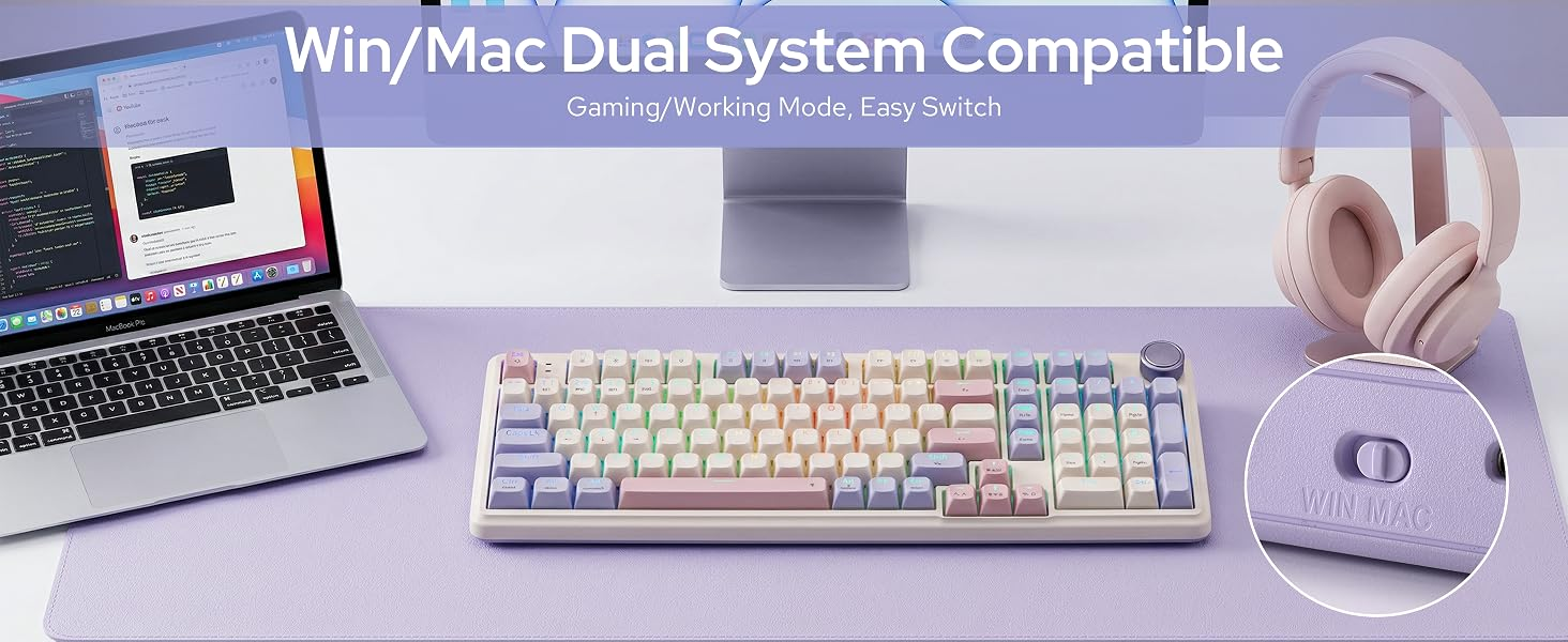 Redragon K768 EISA 100 RGB Tri-Mode Wireless Mechanical Gaming Keyboard Violet with Custom Yolk Linear Switch 18 3fa79eeeb2bf2ac1acdfb63d96cf8715