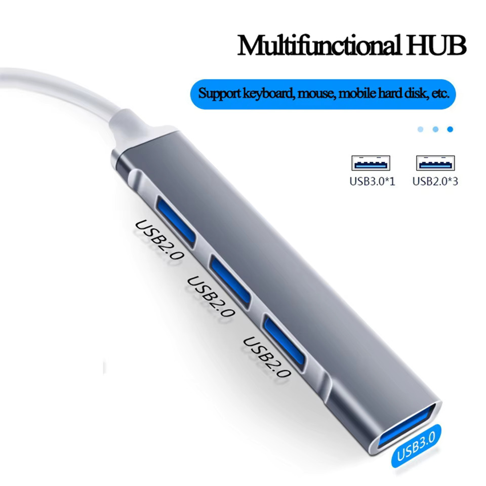 2 in 1 Type C + USB HUB Dock 3.0 Type-C 4 Ports USB 3.0 2.0 Hub Multi-port USB Splitter Expander OTG Adapter