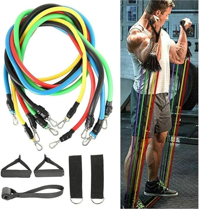 Resistance Bands Set for Exercise & Fitness | Durable Loop Bands for Yoga, Pilates, Strength Training, & Rehabilitation | Multi-Level Resistance | Home & Gym Workout Equipment