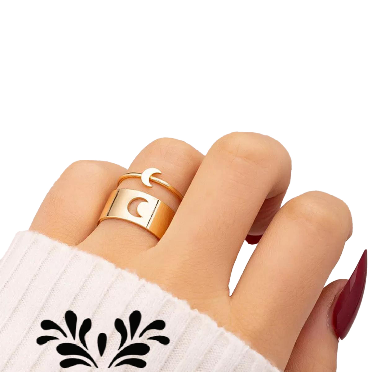 Trendy Trendy Rings Black Butterfly Couple Ring Beautiful Black Butterfly Rings For Couple Gift for Girls Birthday Couple Rings For Lover Size Adjustable Valentines Day Gift for Lovers