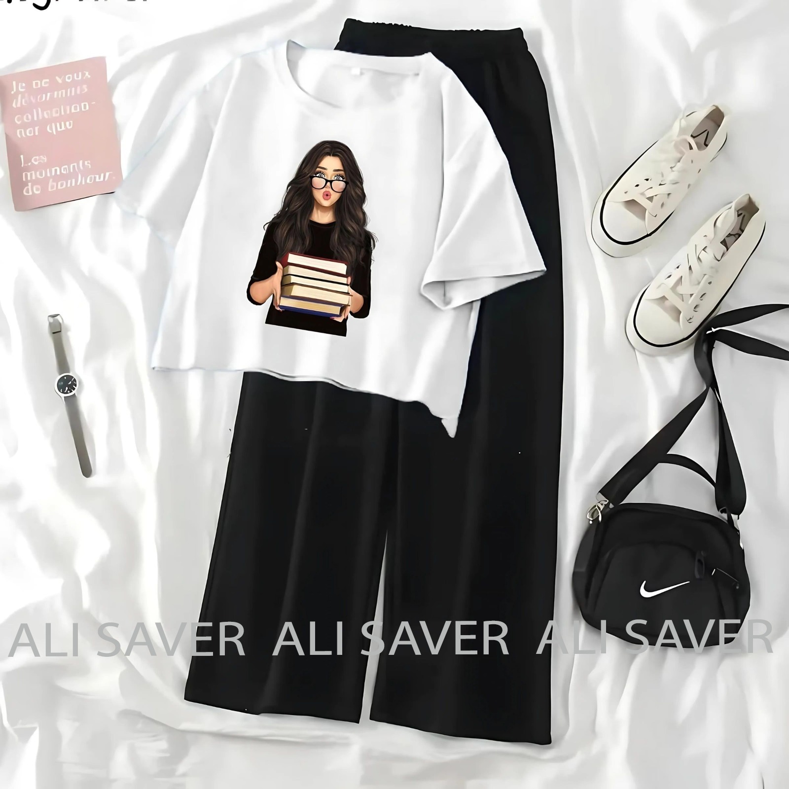 Crop Top Suit Set with Black Flapper  Perfect Combo For Women