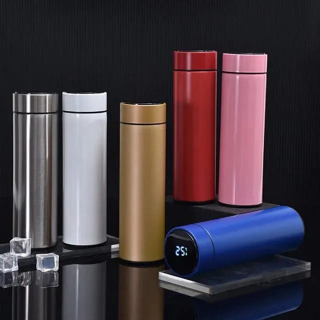 Temperature Water Bottle, 500ML LED Temperature Display, Hot Cold Vacuum Flasks, stainless Steel Thermos, LED Smart Thermos
