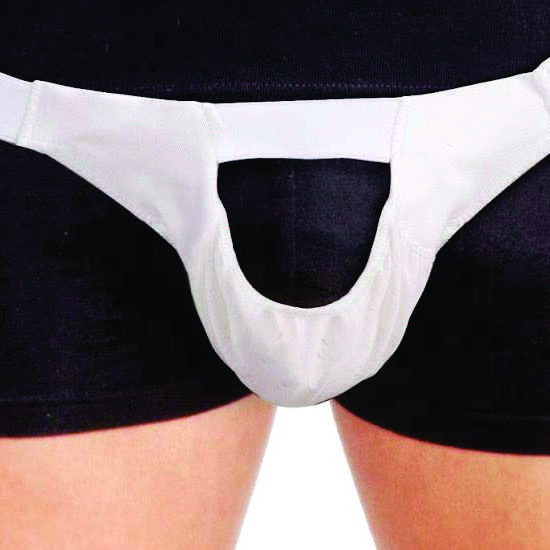 SUSPENSORY SCROTAL SUPPORT WITH LEG STRAP Adjustable Hernia Belt Inguinal Support | Premium Export Quality Provides bilateral hernia support Specially designed for men with left, right, or bilateral hernias