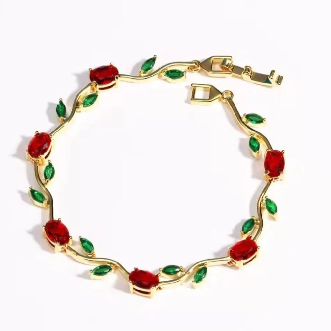 Tulip Bracelet for Girls & Women, Elegant Flower Charm Bracelet, Korean Style Jewelry, Tulip Hand Bracelet for Women, Fashion Floral Charm Jewelry Gift, Tulip Flower Bracelet, Premium Flower Bracelet for Girls