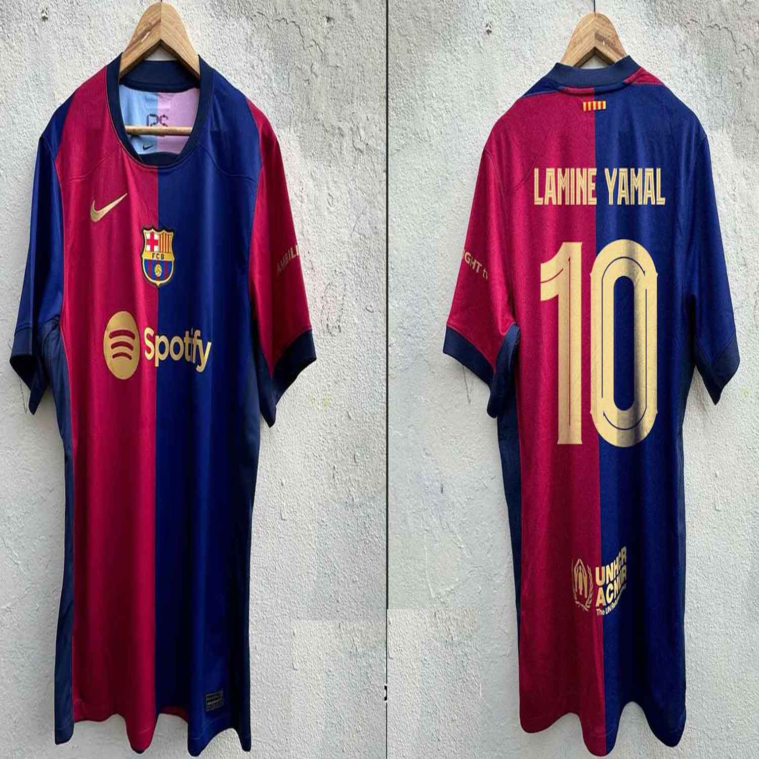 Set T-shirt E Pantaloni FC Barcelona 2ª Equipaggiamento 2024/25, Maglia 19 LAMINE YAMAL, Bambino Taglia 14 Anni – Nero