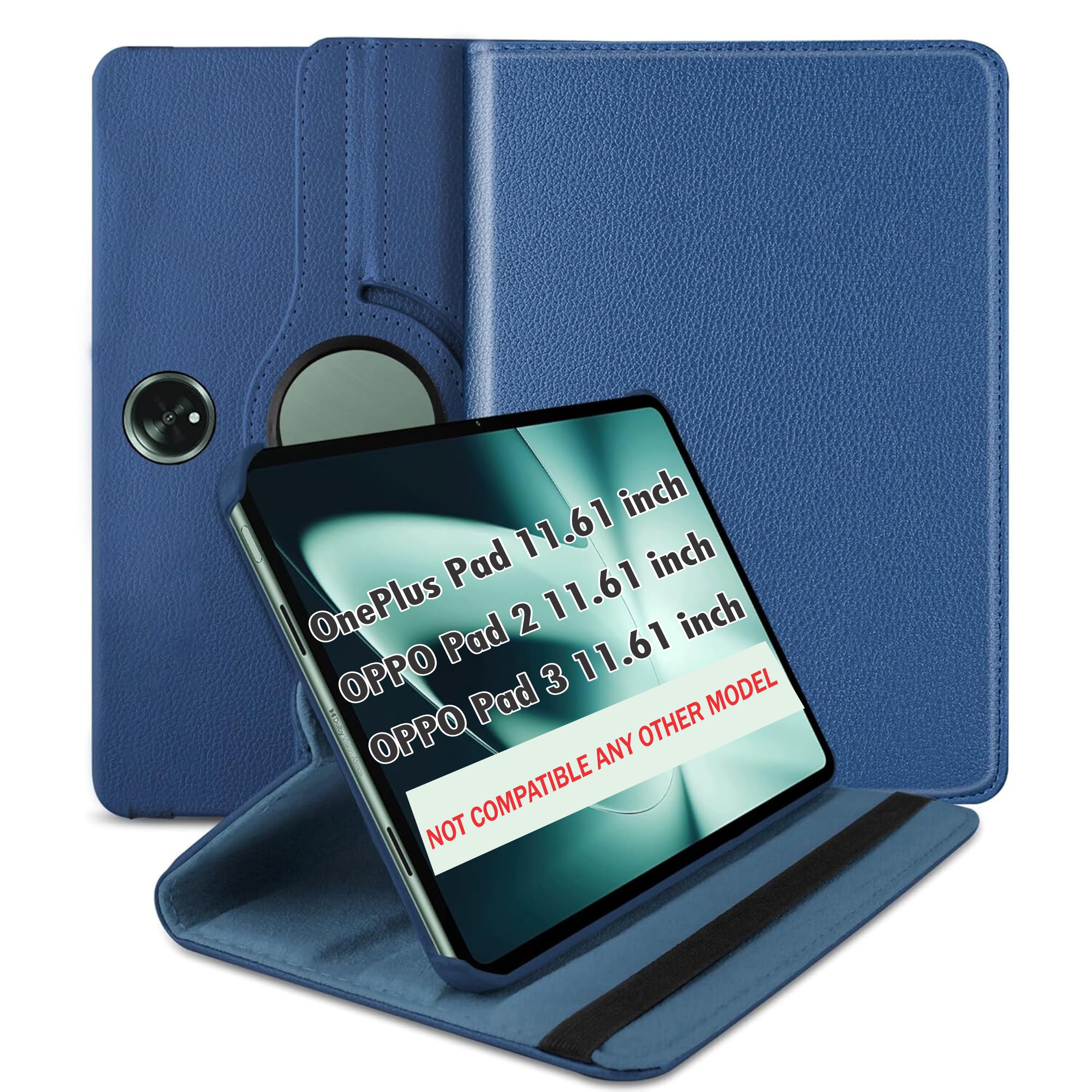 Cover For OnePlus Pad/OPPO Pad 2/3 Premium Case PU Leather 360° Rotating Stand Cover for OnePlus Pad/OPPO Pad 2/3 11.61" Tablet - Shockproof Protective Case