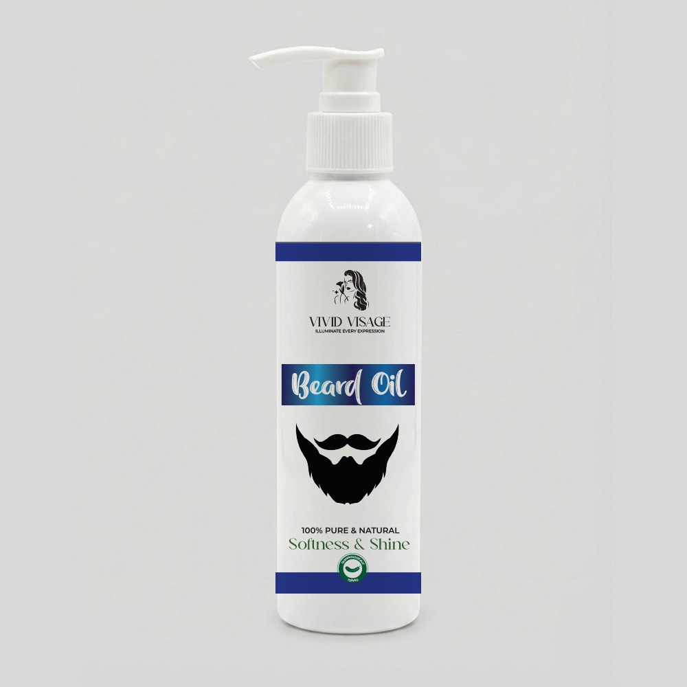 Vivid Visage  Beard Oil – 100% Pure & Natural Cold-Pressed Oil