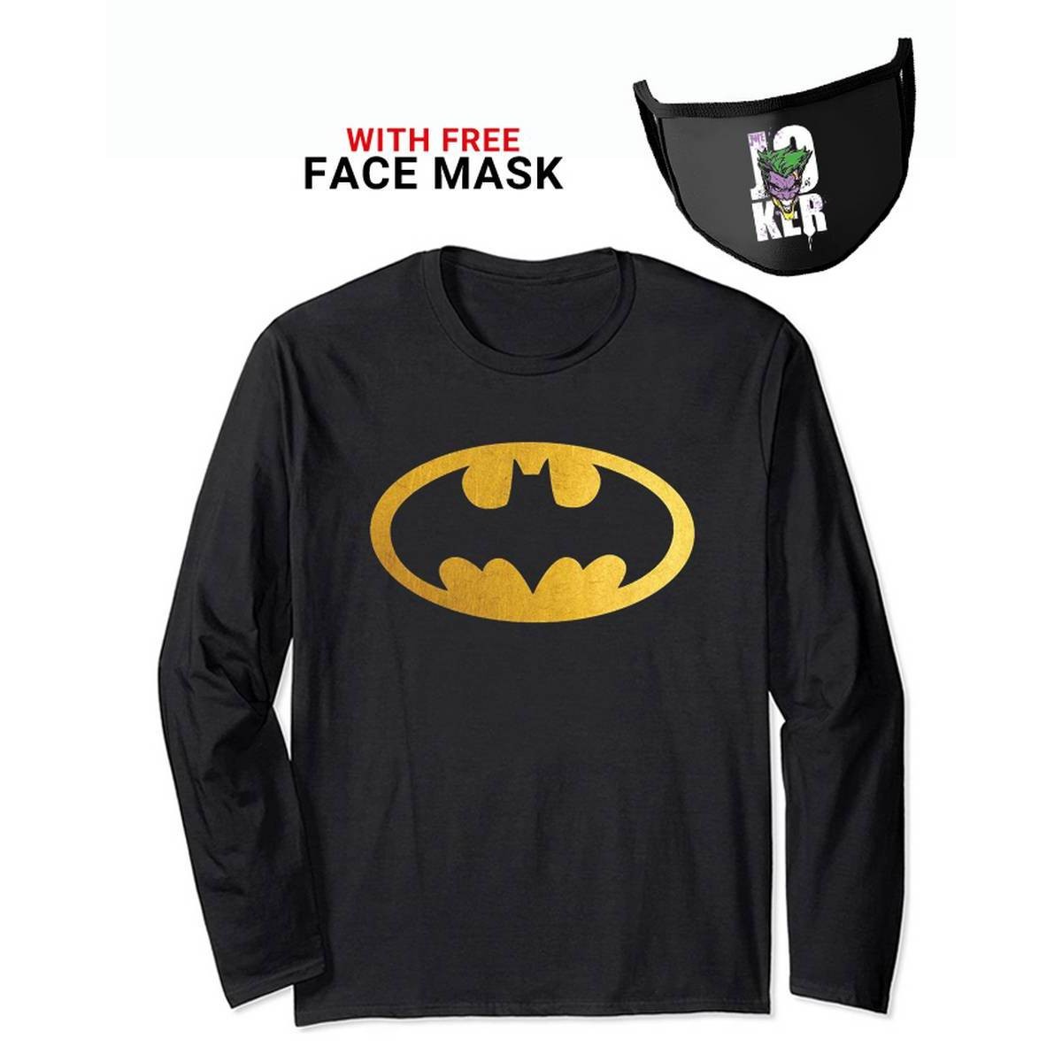 Batman Black Cotton Printed Full 