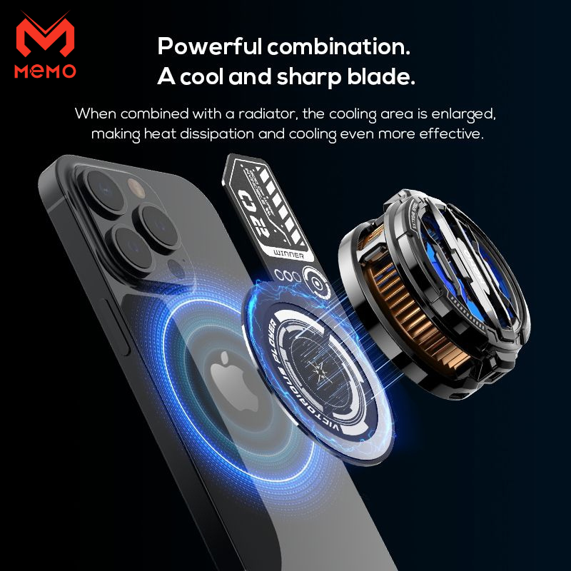 MEMO Mobile Cooling Fan Plate | Phone Magnetic Cooler Sticker Heat Sink for Fan Radiator (Strong Adhesive) - Memo VC01 Aluminium Vapor Chamber Gaming Cooling Pad