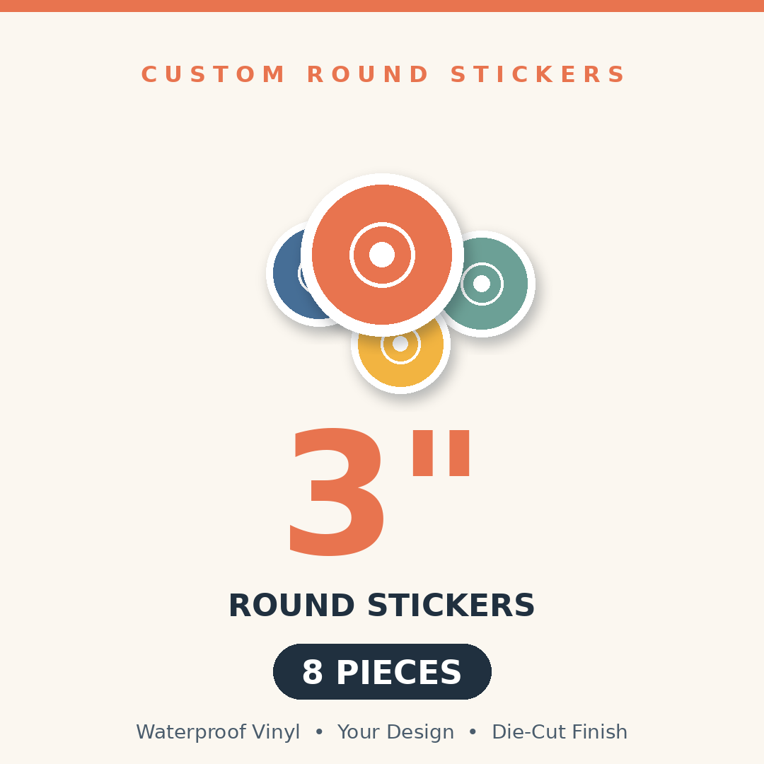 3 inch  - 8 Pcs