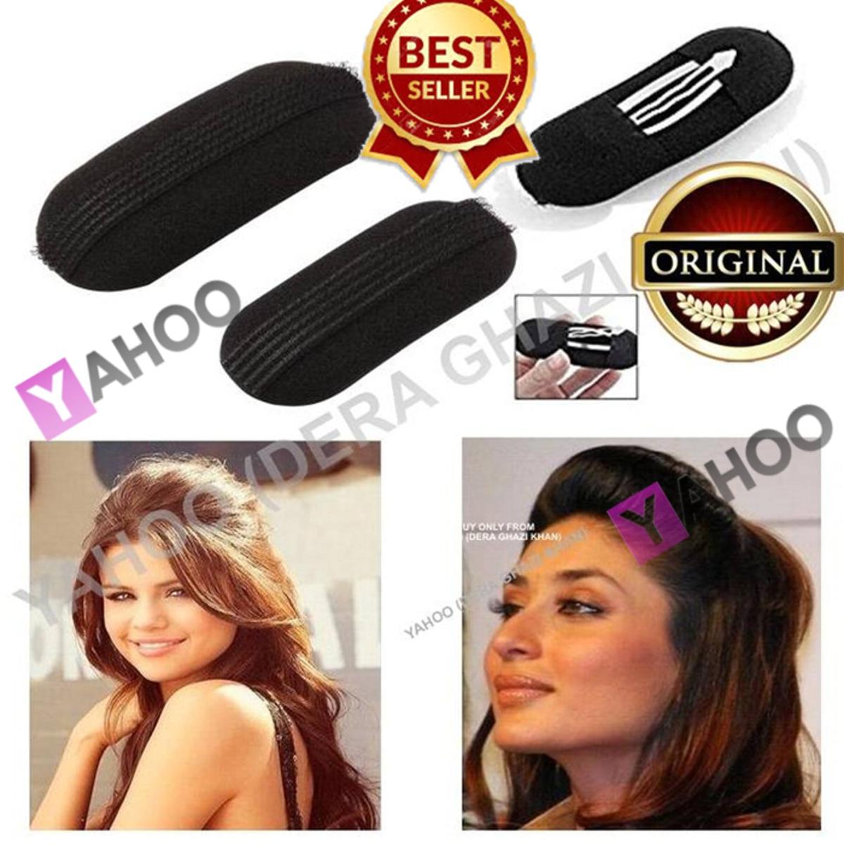 2 Pcs Perfect Style Hair Clip Puff Bun French Puff Princess Style Band Clip In Hair Wig & Hair Extensions & Pads