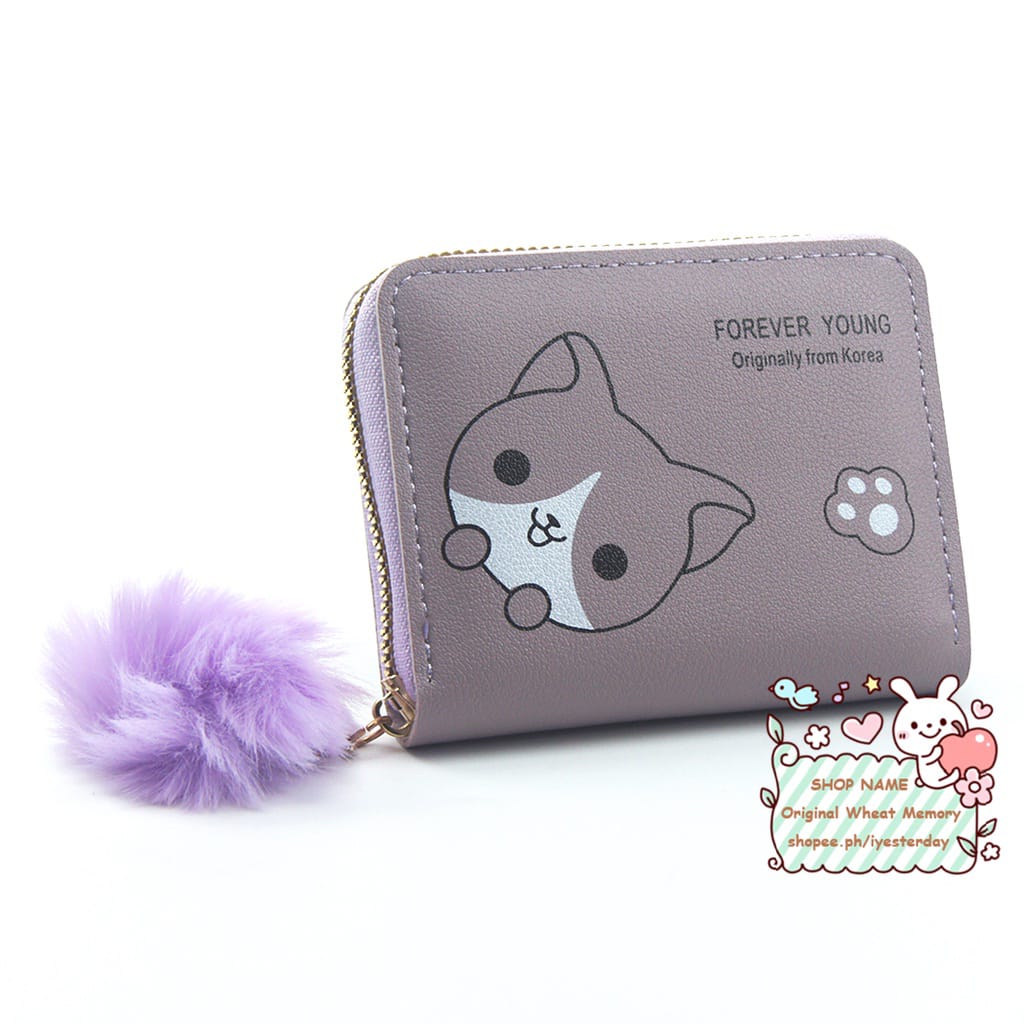 Adorable Cat Design Small Wallet for Girls