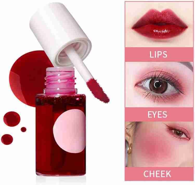 New Lip Tint Fruit Flavor Liptint Makeup For Women And For Girls Rose Lip & Cheek Stain Tint - Red