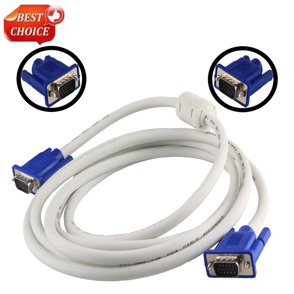 VGA Cable 1.5 Meter Male to Male For Monitor PC Computer Laptop LED TV