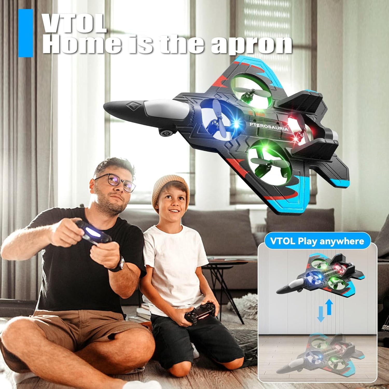 R/C Foam Combat Airplane 479-1 - 2.4GHz Remote Control Rechargeable RC Plane for Kids & Adults - Ready to Fly Toy Gift