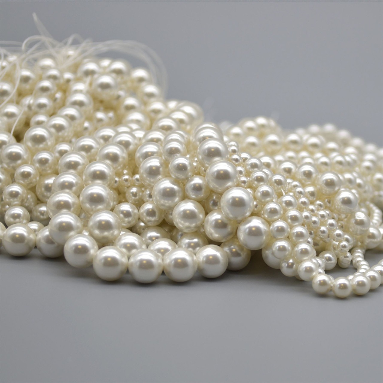3mm 4mm 6mm 8mm 10mm shell pearl beads use in Jewllery bracelets suiting and jewellery tools | Tawakkal Crafts
