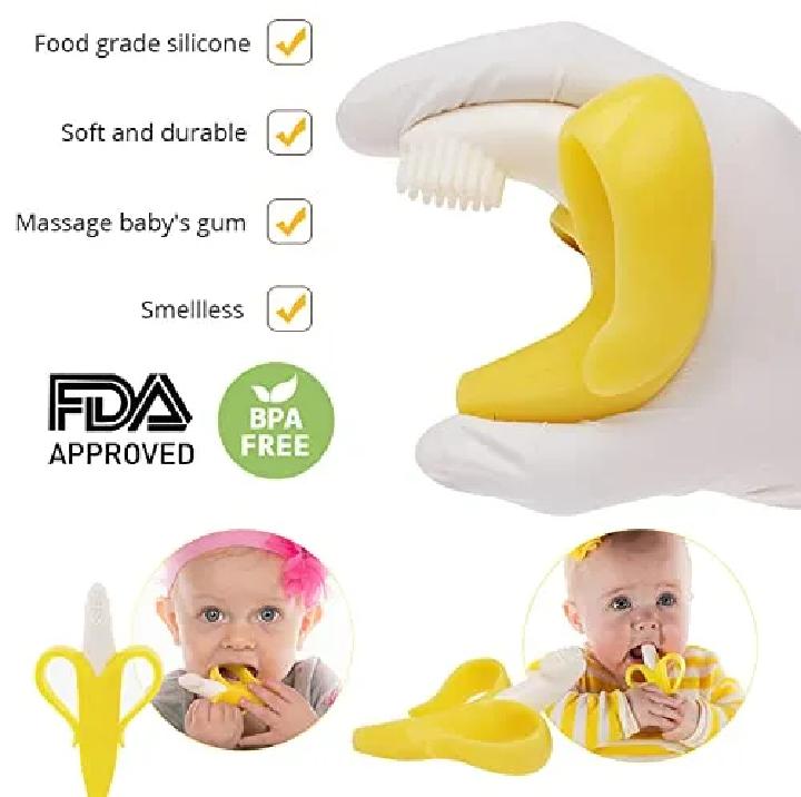 Baby  Banana Teether 100% Imported  BPA Free With Box 2 Pcs Pack