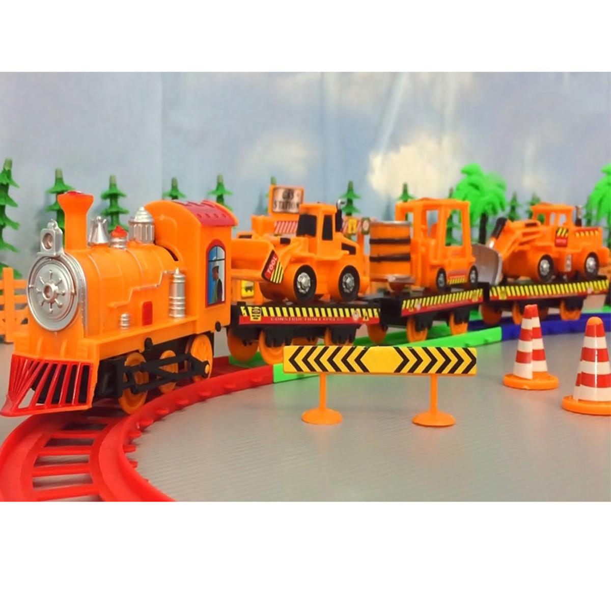 Orange Electric Train track for kids play vehicles