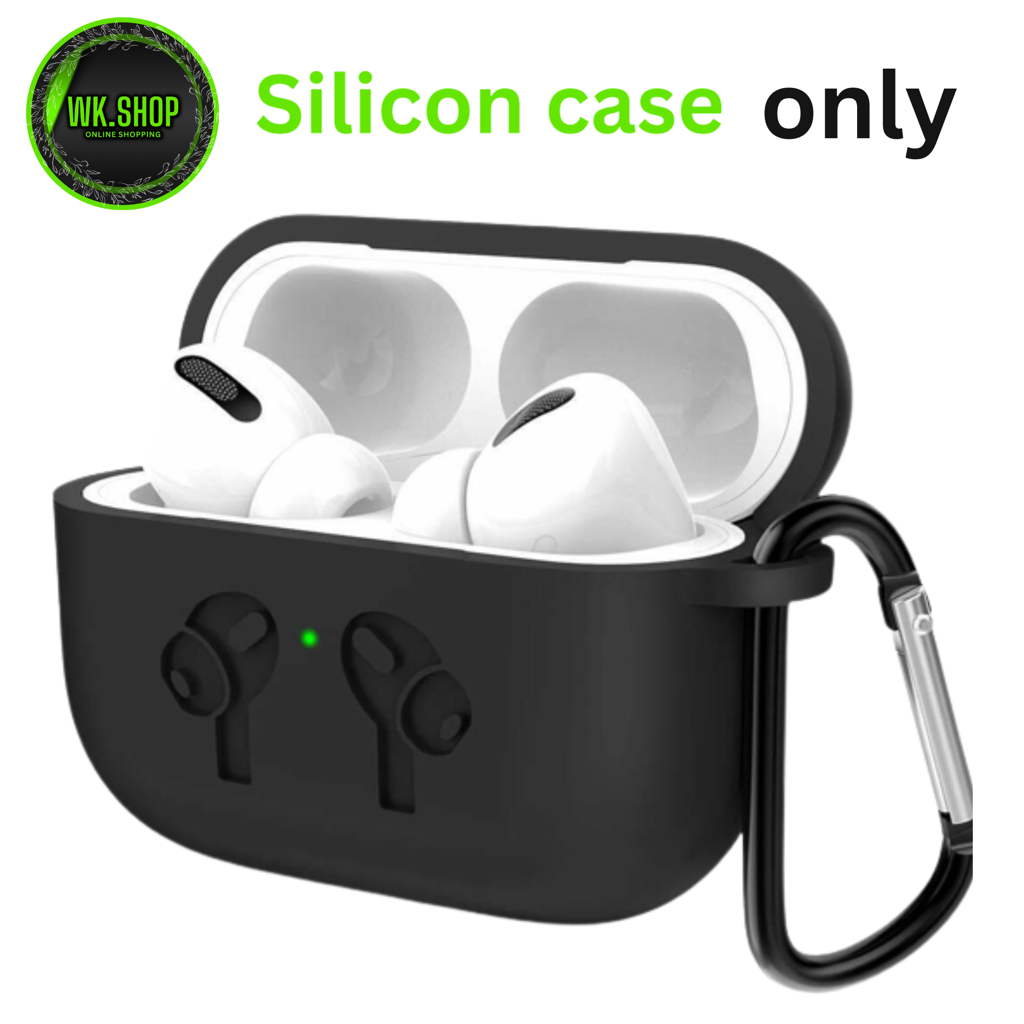 Airpods pro protective Silicon case cover 360 protection for your airpods pro Anti Fall Protective Cover With Hook Case Only