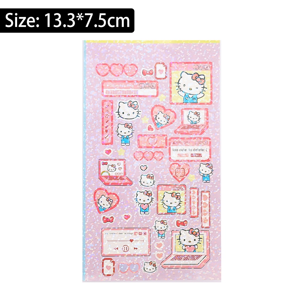Kawaii Anime Sanrio Transparent Sticker Cartoon Cute Cinnamoroll Kuromi