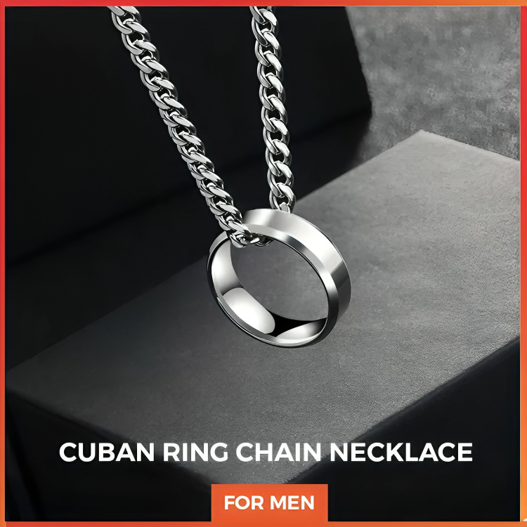 High Quality Silver Stainless Steel Ring Locket, Pendant or Necklace with top quality stainless steel cuban biker chain | Casual Rings and pendants for boys and men