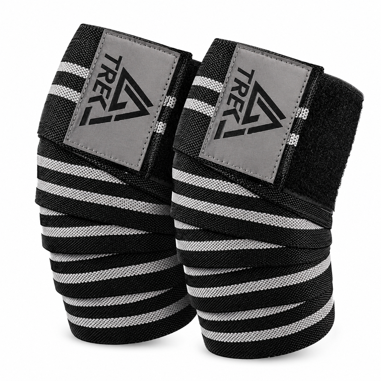 THE TREK Premium Elbow Wraps (Pair) | Adjustable Compression Support for Weight Lifting, Powerlifting, Gym & Fitness