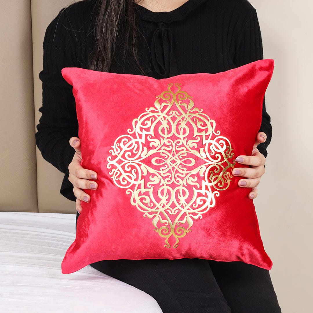 Luxury Motive Laser Velvet Cushion Cover