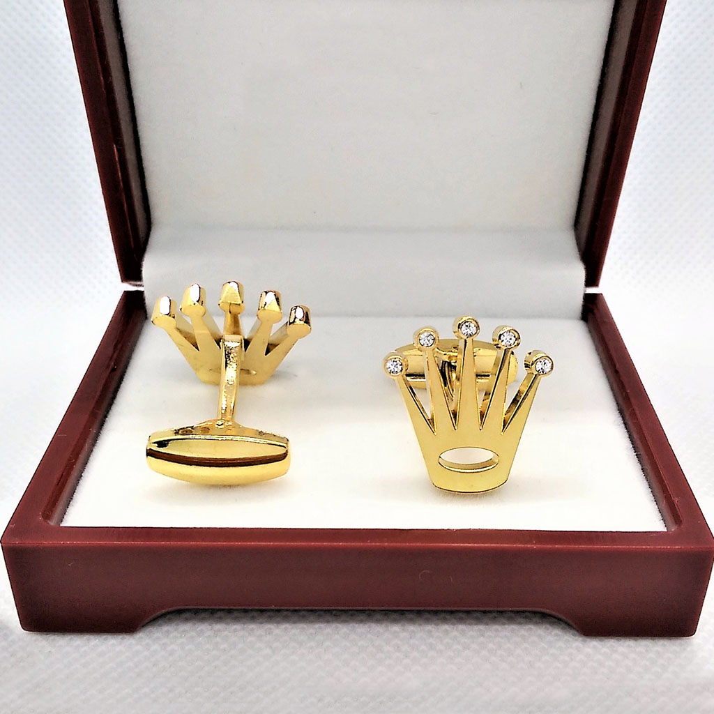 Golden Crown Cufflinks For Men Studs Gifts for Men