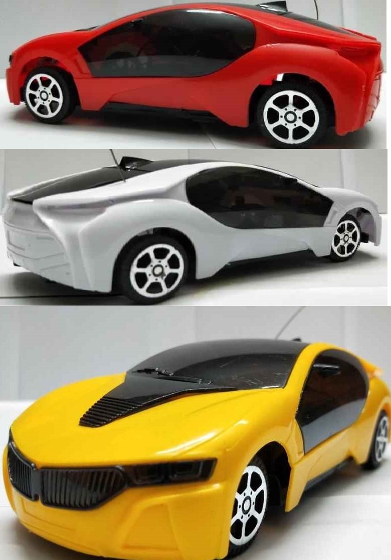 Remote Controlled Fast Modern Car 3D Light for Kids (Multi Colors)