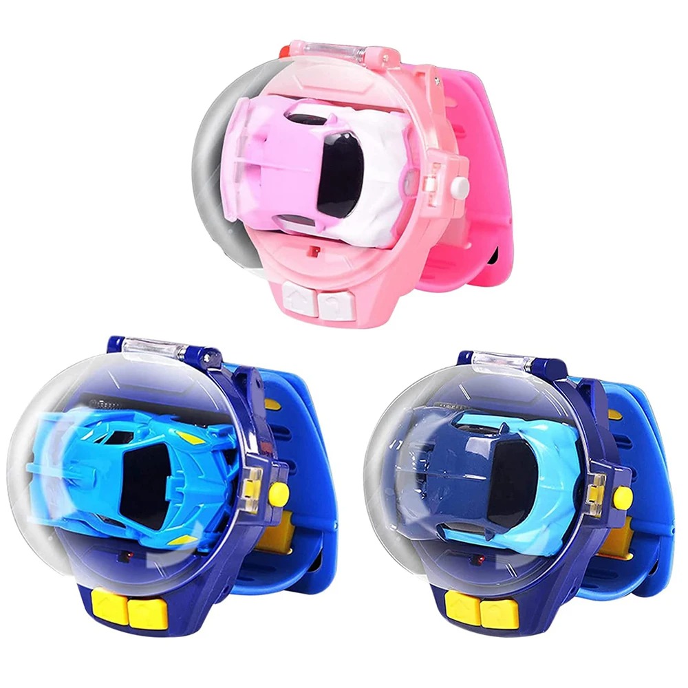 Mini Remote Control Car Watch for Kids, Wristwatch, Electric Toy, Rechargeable, Racing Car, Boys and Girls, Gift, Cartoon