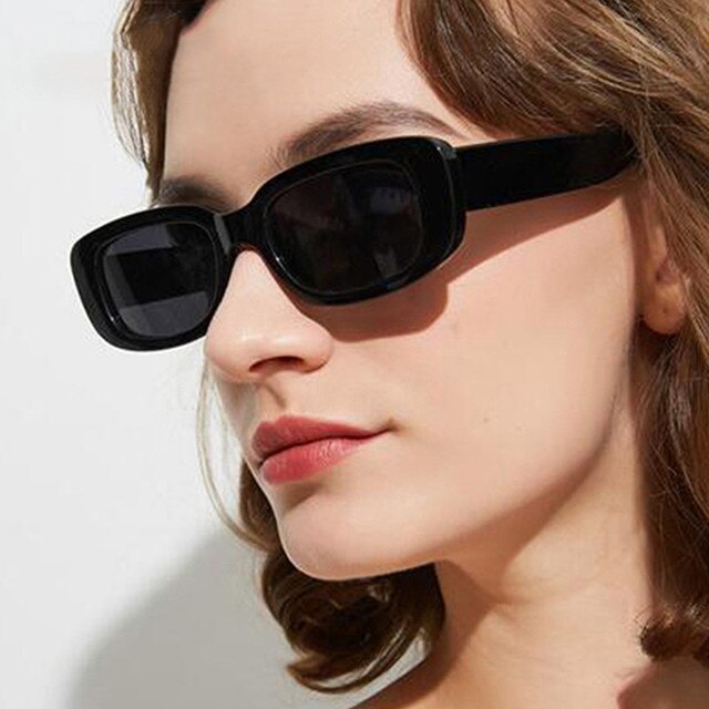 Classic Rectangle Leopard Frame Sunglasses For Women