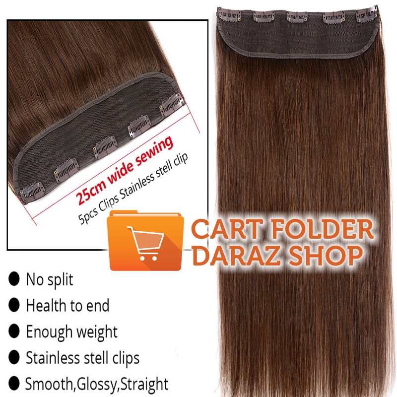 Very Long Hair Wig Lady Girl Hair Extension Five Clip Natural Looking 5 Clips In Extension With Wide Coverage Weft