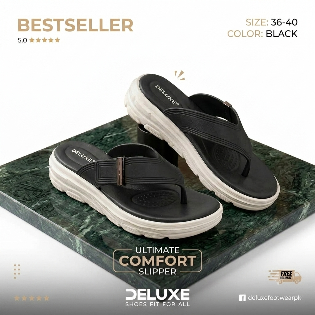 Trusted Quality Ladies Slipper Super soft cushioned sole | New Arrival Deluxe Shoes quality | Lightweight Comfortable lady slippers | Anti-slip durable outsole casual Ladies slipper
