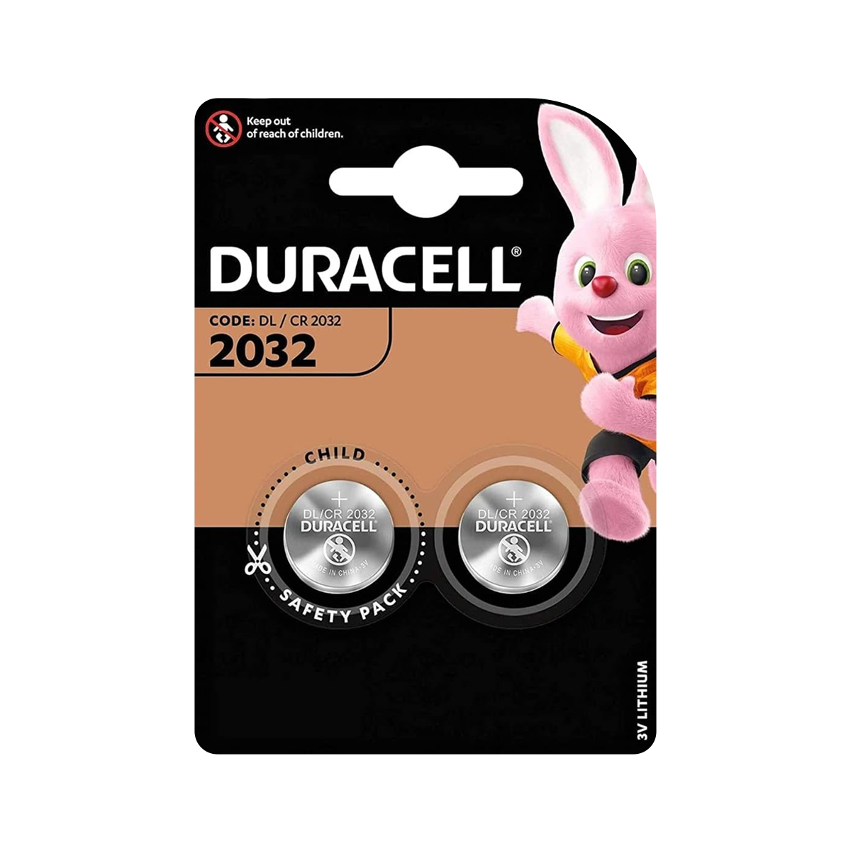 Duracell Copper Black Lithium Coin 2032 Blister (Pack of 2)