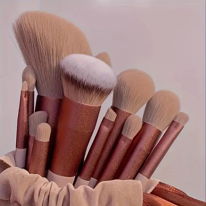 13 Pcs Makeup Brush Set Soft hair Loose Powder Eyeshadow Concealer Contour Eyeliner brush Foundation Beauty Cosmetic tools
