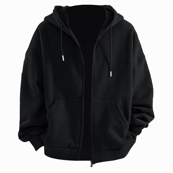Kangroo style Black Zip hoodie fpr men