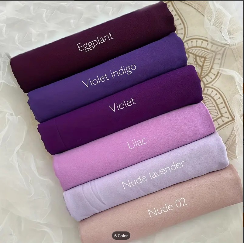 24pc , 12pc , 6pc  4pc , 1pc Custom Scarf Set – Plain Chiffon Scarves, Solid Color Hijabs, Islamic Wrap Shawl, Plain Shawl Hijab, Premium Chiffon Hijab Set for Modest Wear