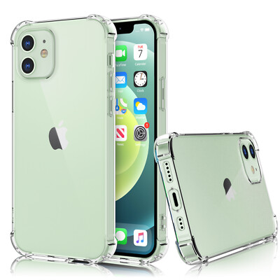 Bumper Back cover 12 mini Transparent with Camera protection soft jelly material