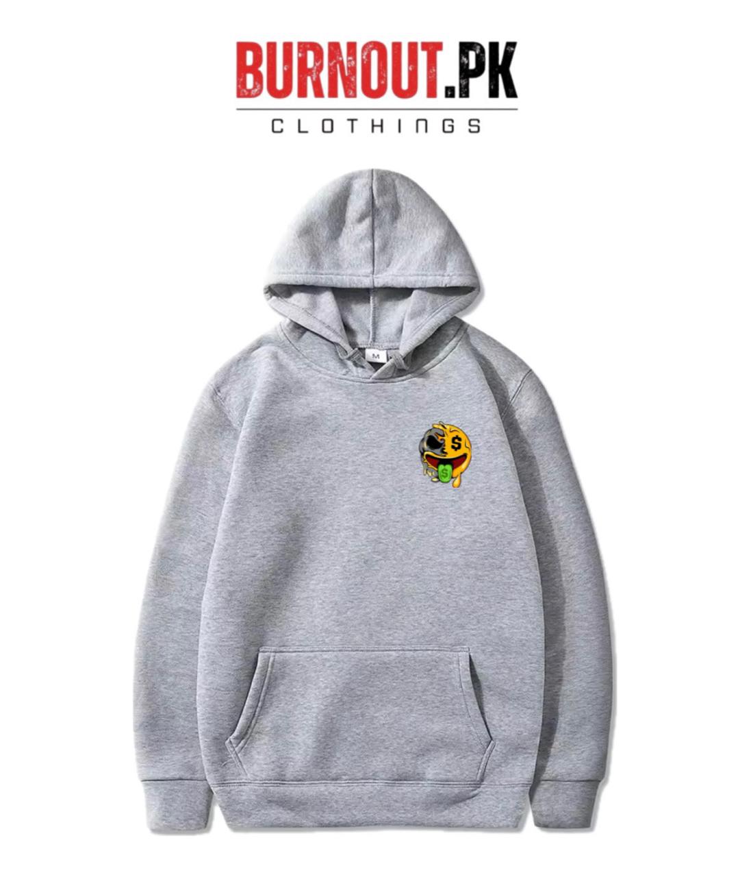 NEW TRENDY WINTER COLLECTION PRINTED BLACK AND WHITE HOODIES FOR MENS