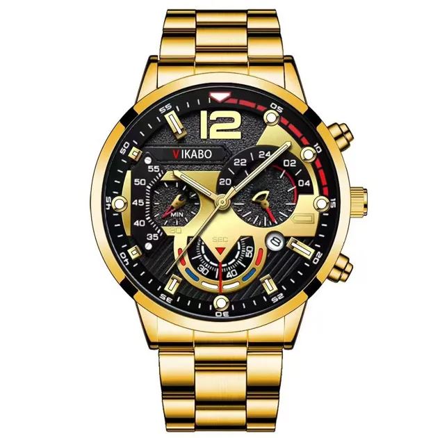 Bindas Collection FASHION MENS WATCHES LUXURY STAINLESS STEEL QUARTZ WRISTWATCH CALENDAR LUMINOUS CLOCK MEN BUSINESS CASUAL WATCH For Boys and Watch For men
