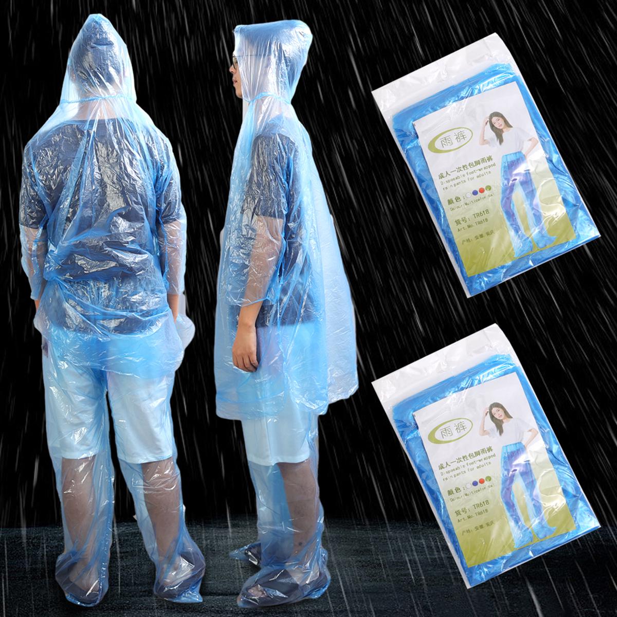 Disposable Thickened Foot-wrapped Rain Pants Split Suit Raincoat | Daraz.pk
