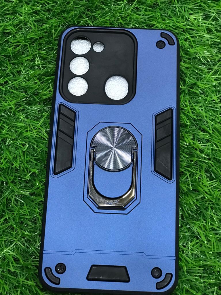 Tecno Spark 8C Back Cover Ring Armor Case Lens Protection Shock Proof
