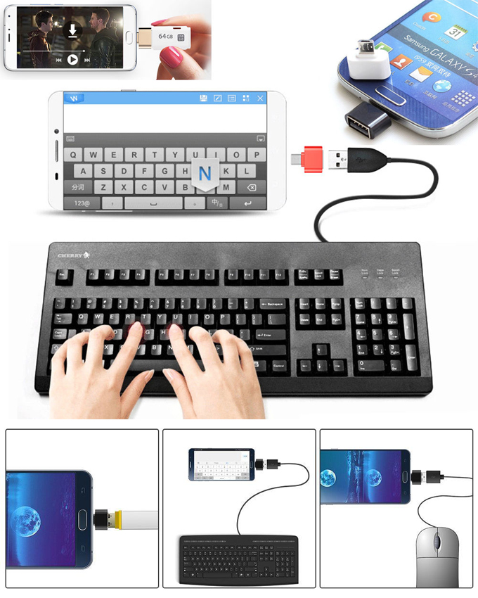 Buy 1 Get 1 Free - Micro USB Male to USB 2.0 Adapter OTG Converter For Android Tablet Phone